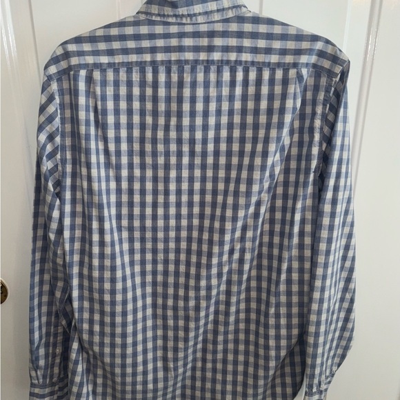 J.Crew Flex Slim Fit Button-Down Shirt Men’s L Blue White Gingham Check Cotton - Picture 4 of 4